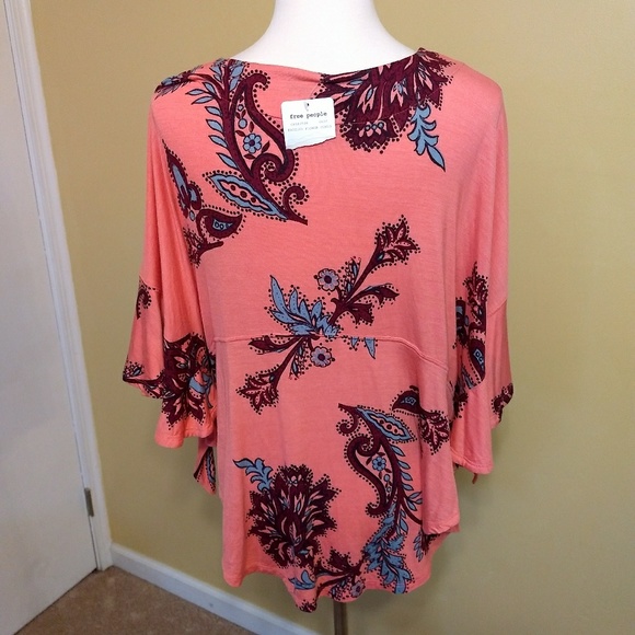 Free People boho oversized top NWT sz small *K - Picture 5 of 8